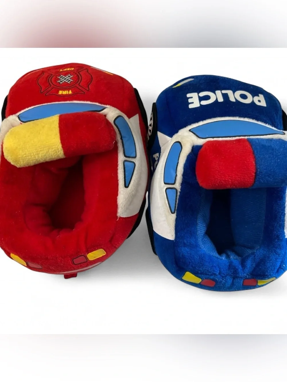 Toddler Boy Wonder Nation Size 5C 6C Cozy Plush Fire Truck Police Car Slippers